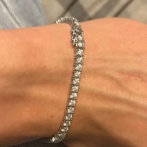 GENUINE 7 CT MOISSANITE TENNIS BRACELET